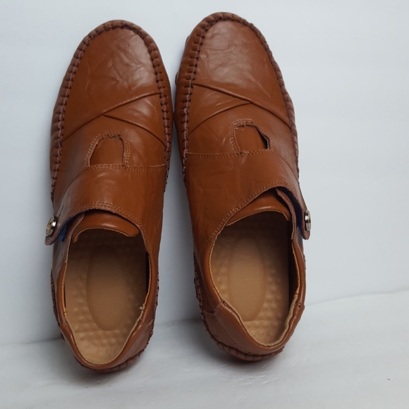 Coffee Leather Shoes Cowhide Chic Casual - Picture 6 of 8